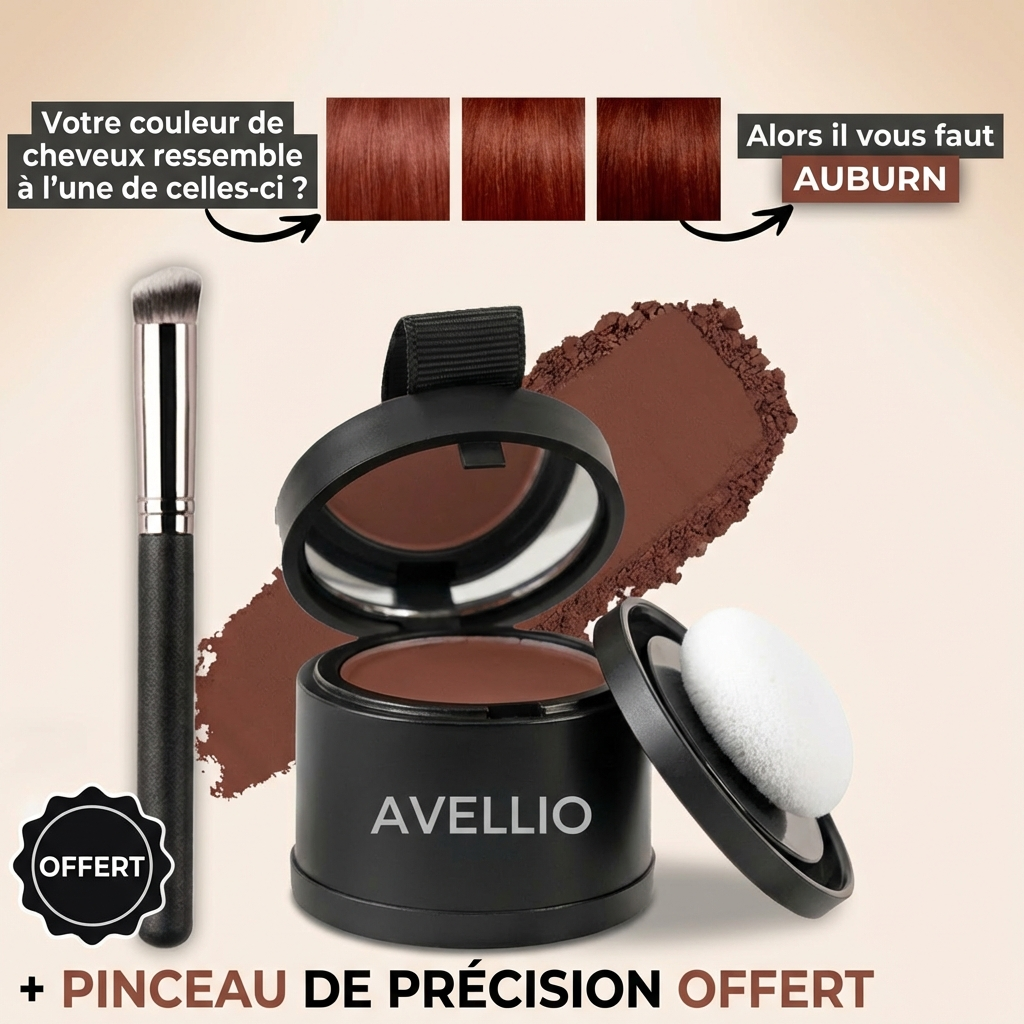 Avellio™ – Couverture Instantanée des Racines & Cheveux Gris