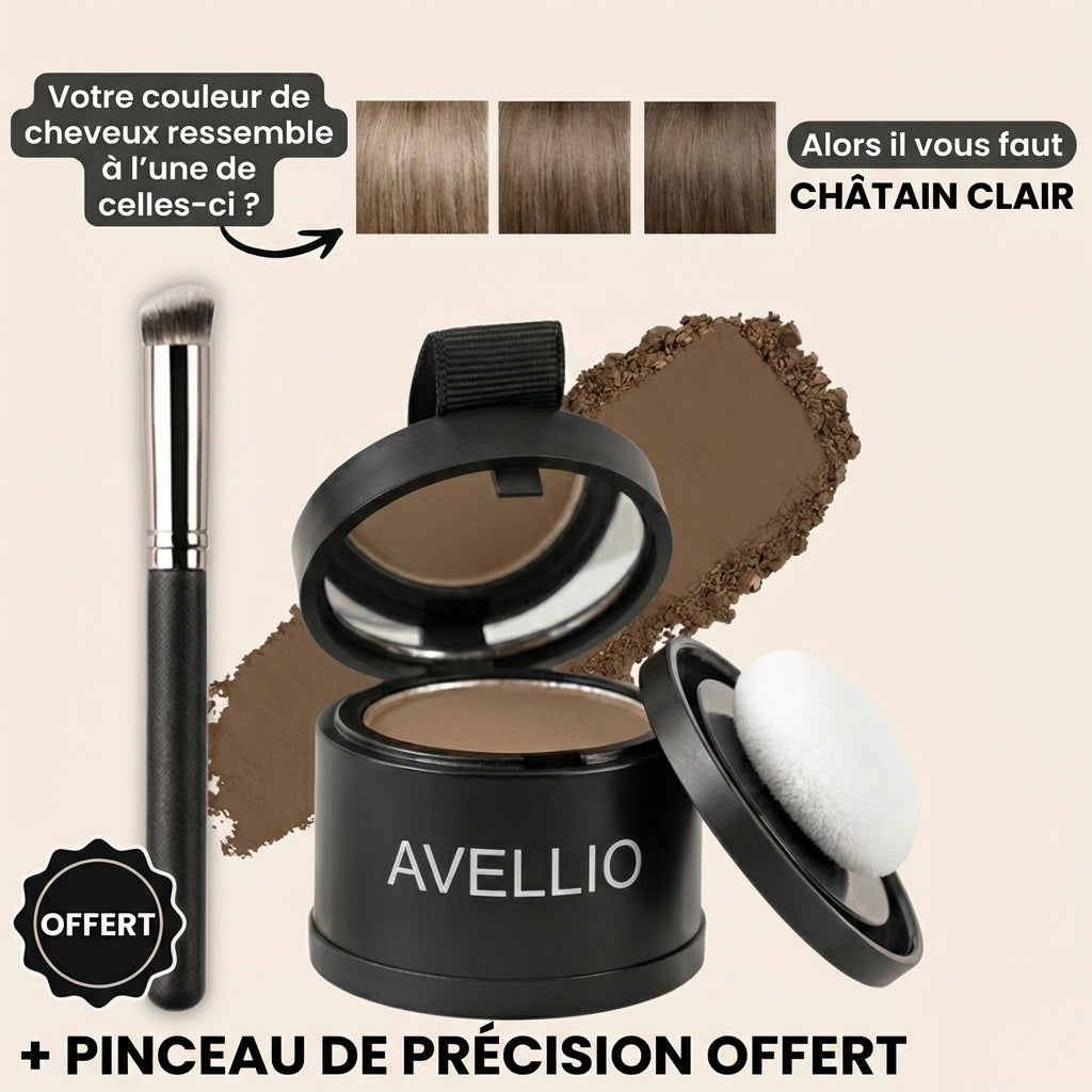 Avellio™ – Couverture Instantanée des Racines & Cheveux Gris