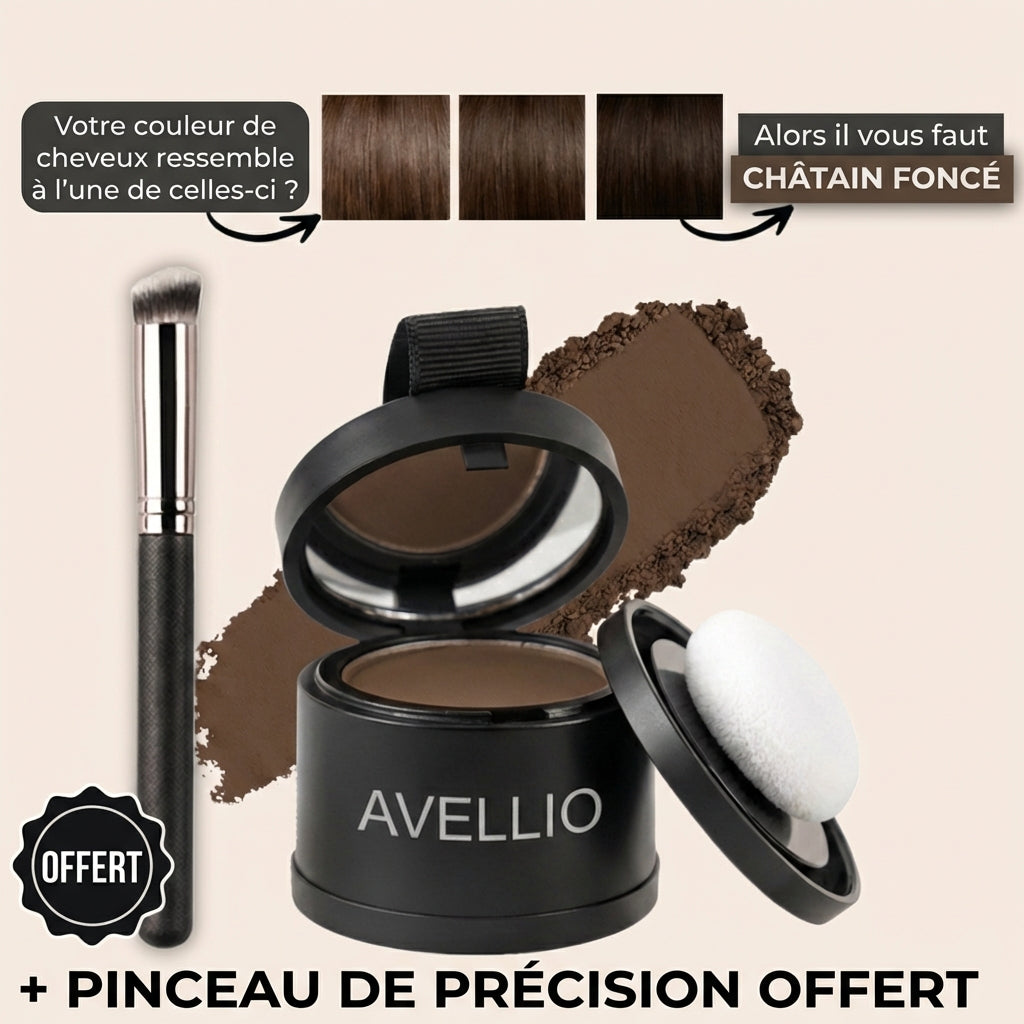 Avellio™ – Couverture Instantanée des Racines & Cheveux Gris