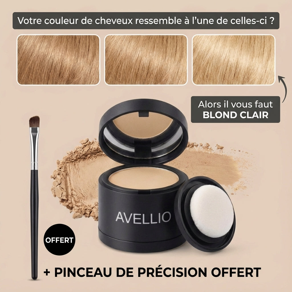 Avellio™ – Couverture Instantanée des Racines & Cheveux Gris