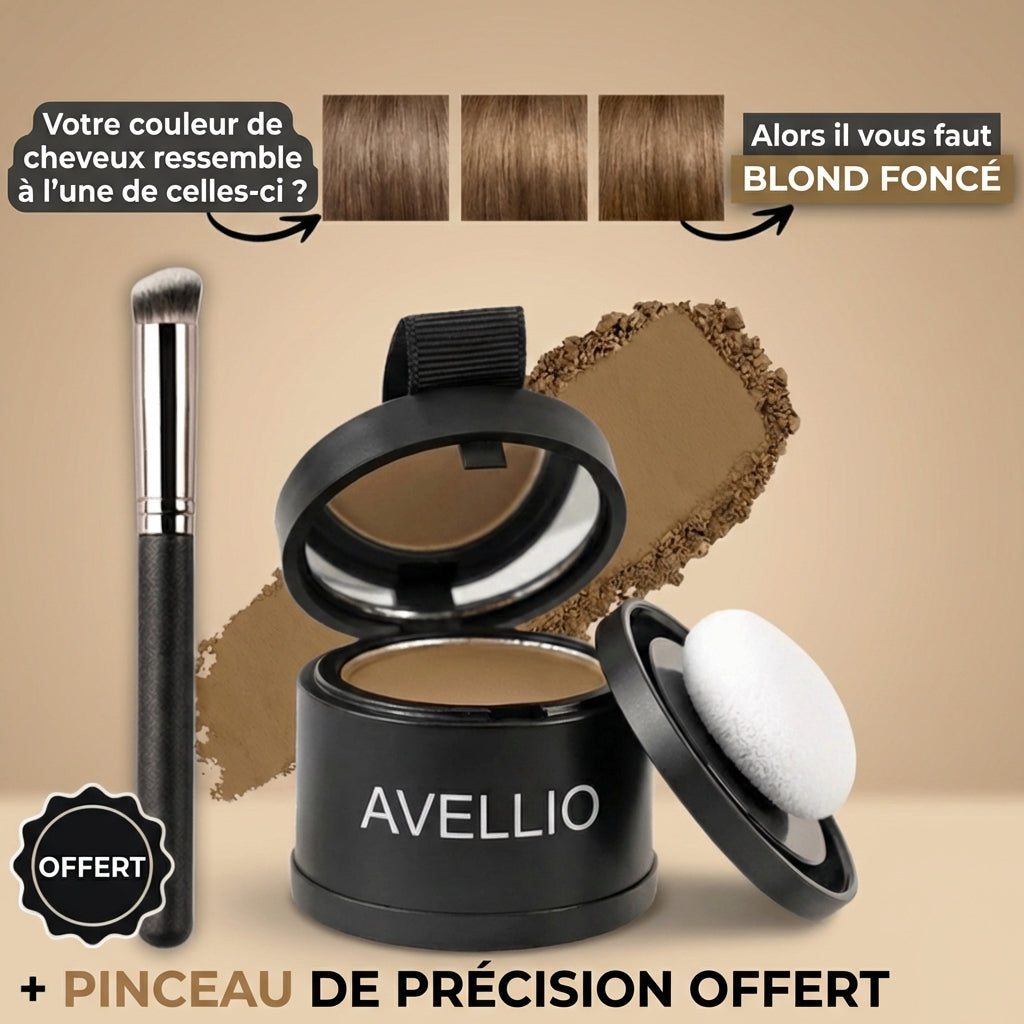 Avellio™ – Couverture Instantanée des Racines & Cheveux Gris